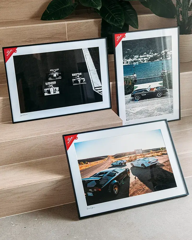 Framed automotive photography prints from the WheelsOnWalls gallery